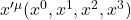 x'^\mu(x^0,x^1,x^2,x^3)