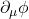 \partial_\mu\phi