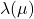 \lambda(\mu)
