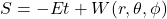 S = -Et + W(r, \theta, \phi)